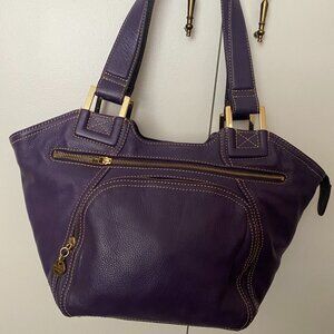 Purple Leather Handbag